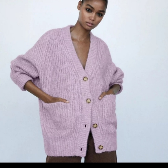 lavendar cardigan
